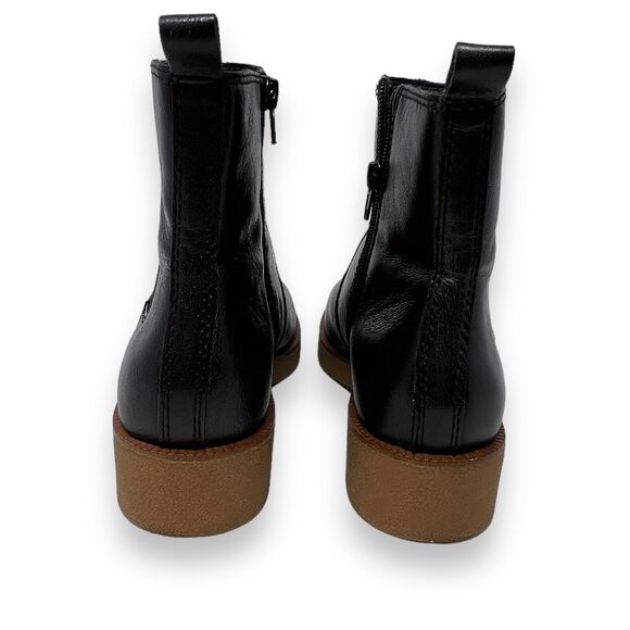 Lucky Brand Women Ressy Black Leather‎ Booties Shoes 8 Medium - Picture 5 of 10